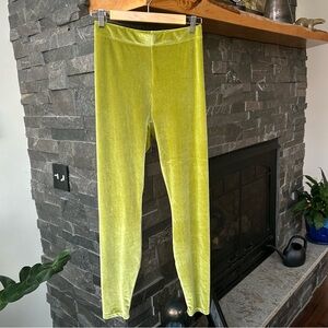 Fabletics Velour Vibrant Green Leggings